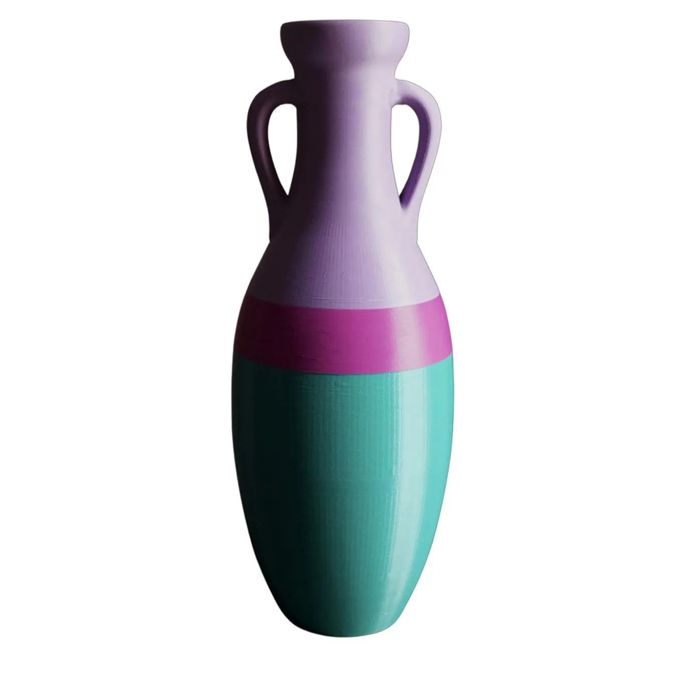 Giulio Cesare Anfora XL verde fucsia e viola