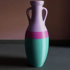 Giulio Cesare Anfora XL verde fucsia e viola