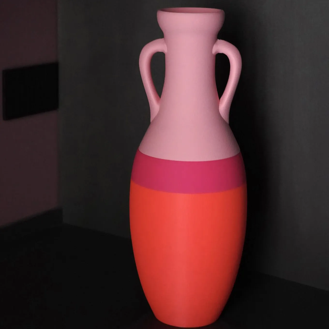 Giulio Cesare XL Anfora arancione fucsia e rosa