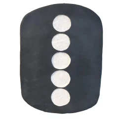 Gob 15 Centrotavola Decorativo in Ceramica Bianco e Nero