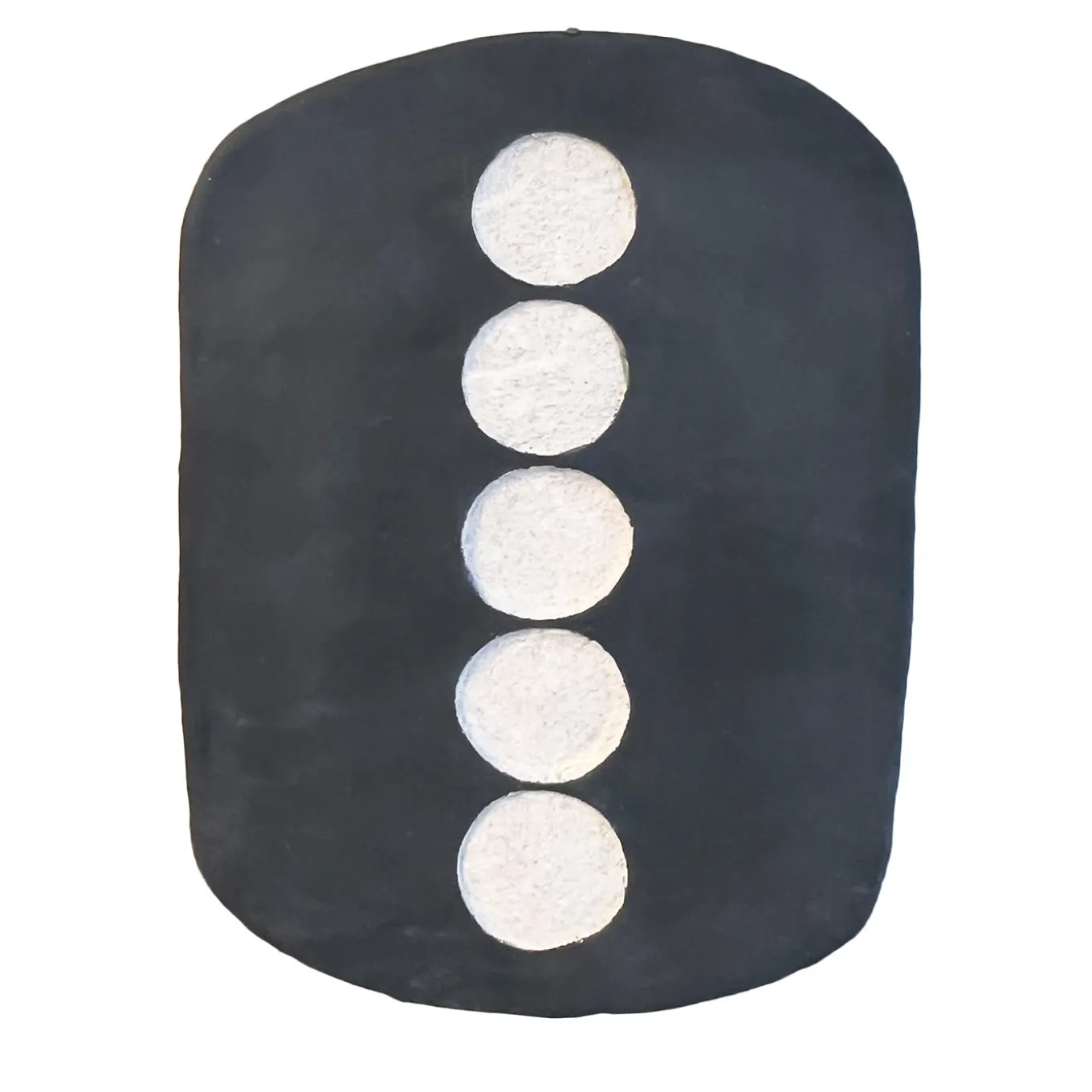 Gob 15 Centrotavola Decorativo in Ceramica Bianco e Nero