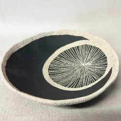 Gob 4 Ciotola in Ceramica Bianco e Nero