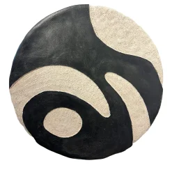 Gob 10 Piatto in Ceramica Bianco e Nero