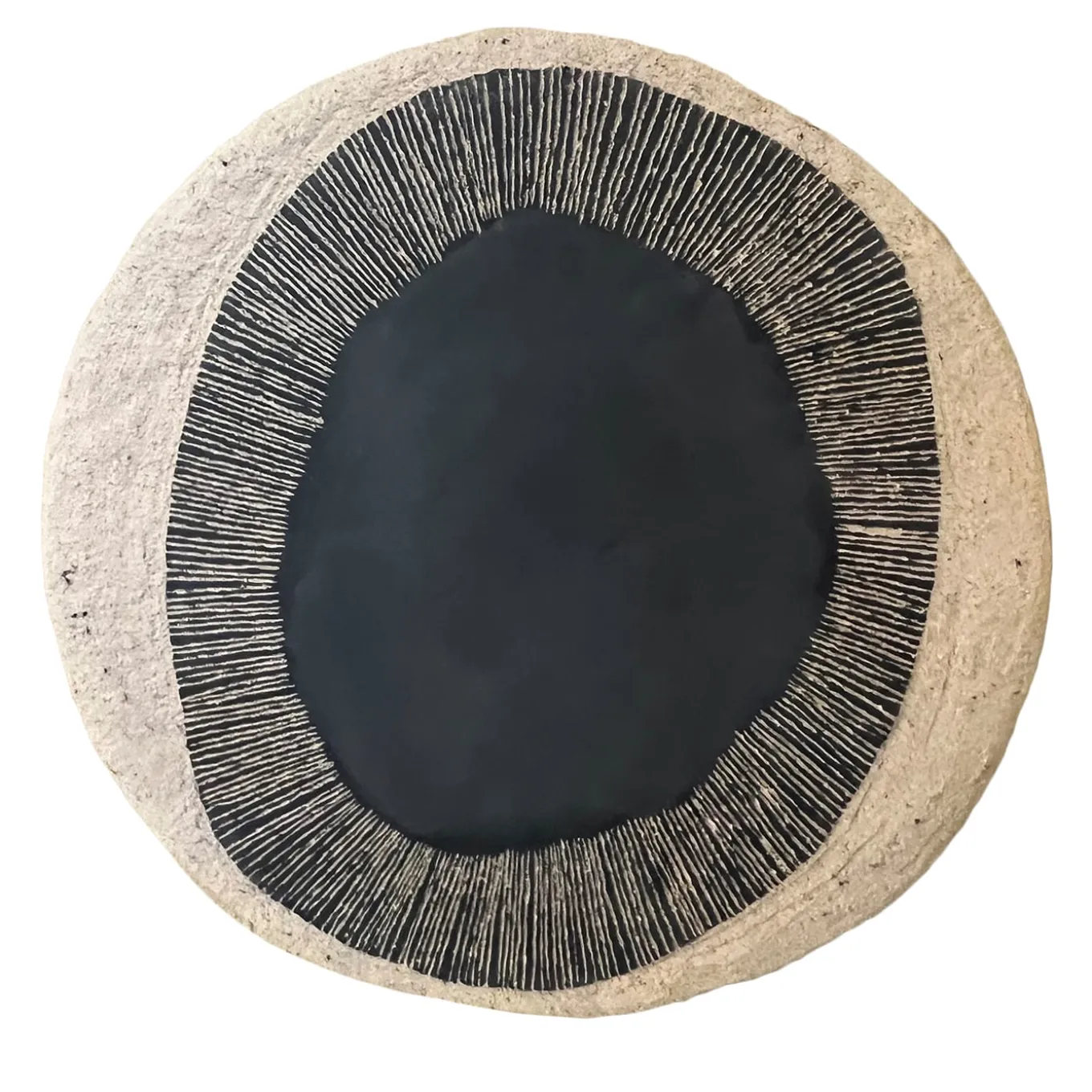 Gob 14 Piatto in Ceramica Bianco e Nero