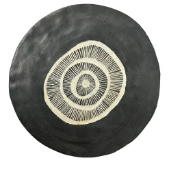 Gob 11 Piatto in Ceramica Bianco e Nero