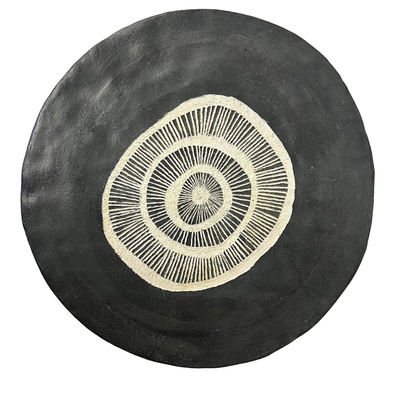 Gob 11 Piatto in Ceramica Bianco e Nero