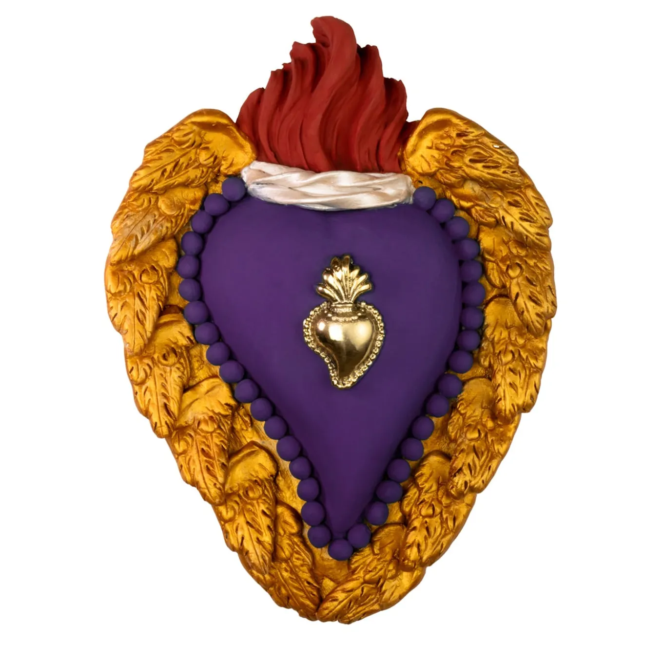 Godetevi il cuore in ceramica viola e oro