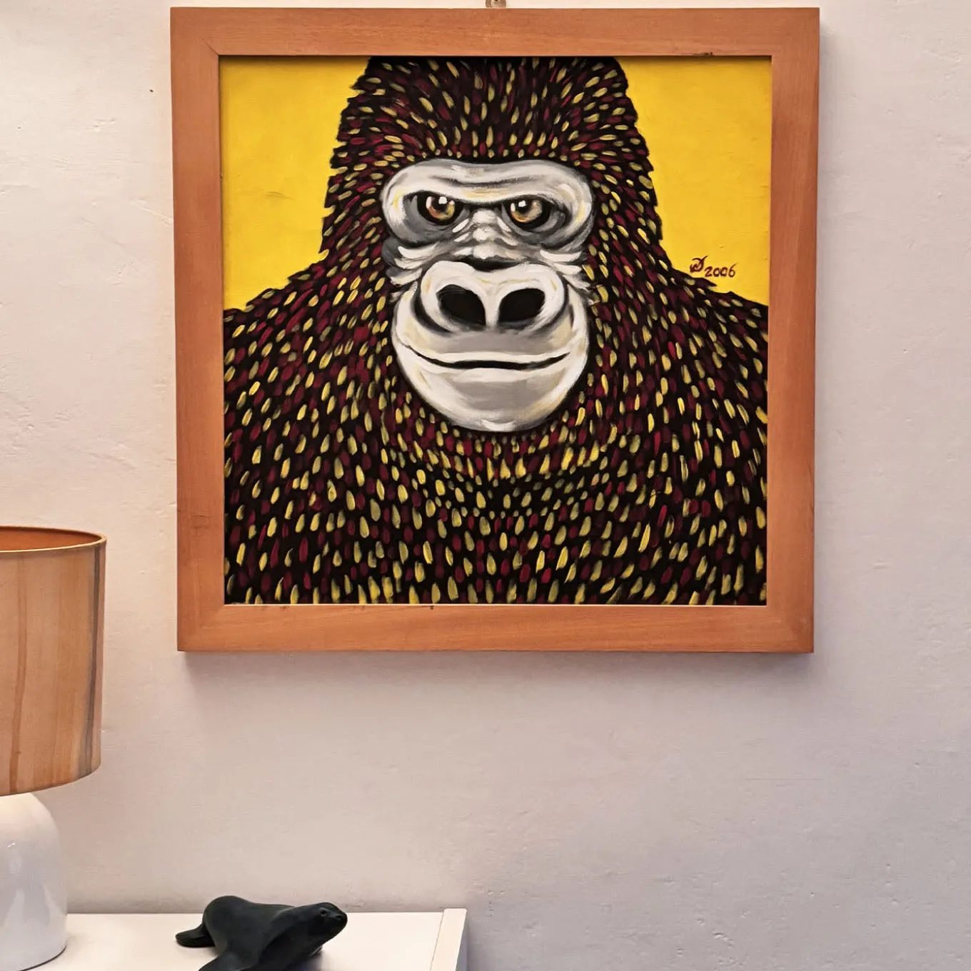 Gorilla in quadricromia Pittura acrilica su tela