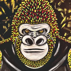 Gorilla spaziale gigante Pittura acrilica su tela