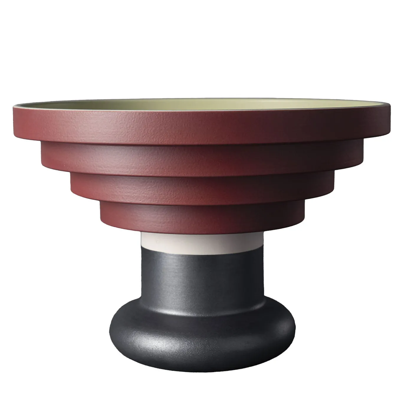 Grande centrotavola verde e rosso di Ettore Sottsass