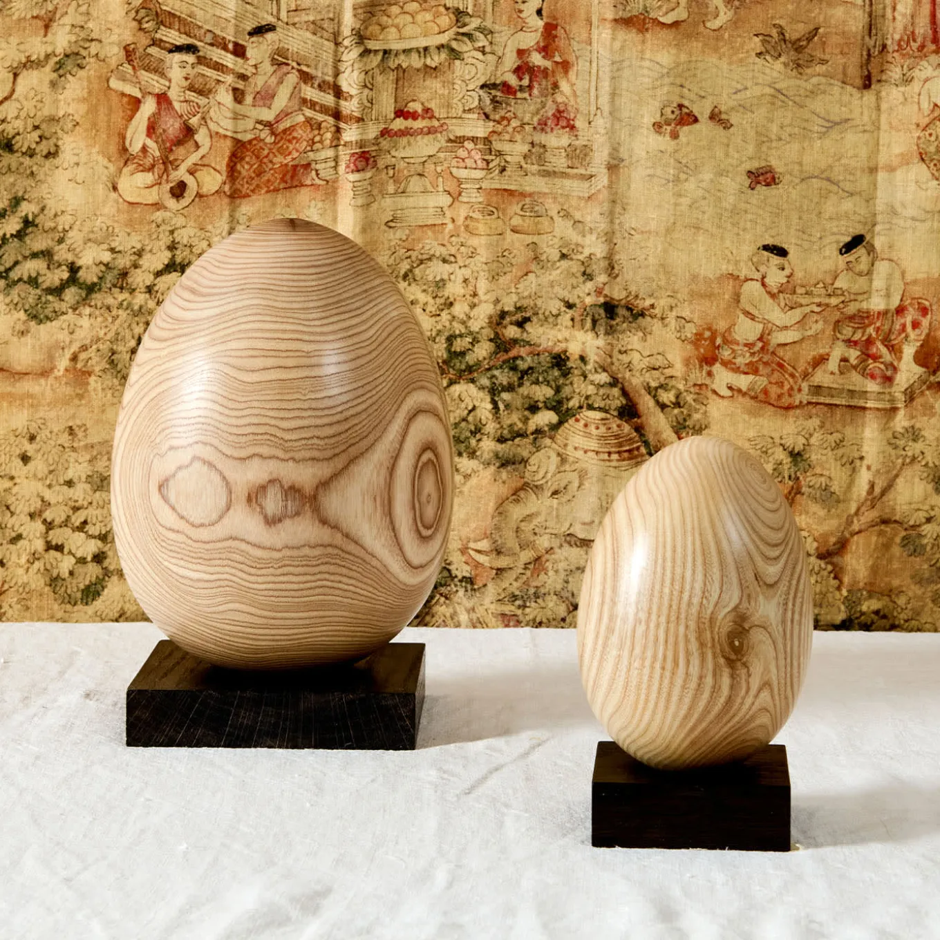 Grande Oggetto Decorativo in Legno a Edizione Limitata Uovo n.14