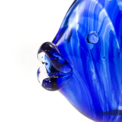 Grande pesce blu in vetro di Murano