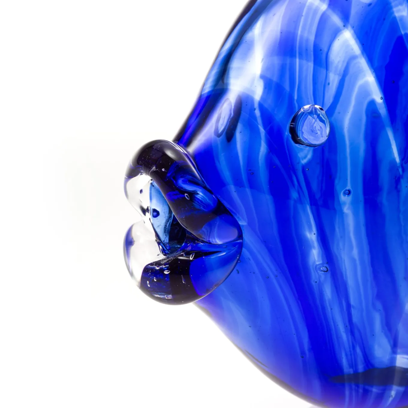 Grande pesce blu in vetro di Murano