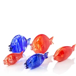 Grande pesce blu in vetro di Murano