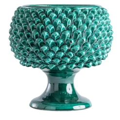 Grande Vaso Pigna in Ceramica Verde Ramine