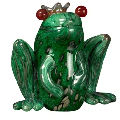 Il principe ranocchio, statuetta in vetro verde