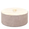 Kelly - Scatola cilindrica grande con coperchio, color taupe
