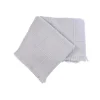 Kimberly Ecru 100% Cashmere Doppio Plaid con frange corte