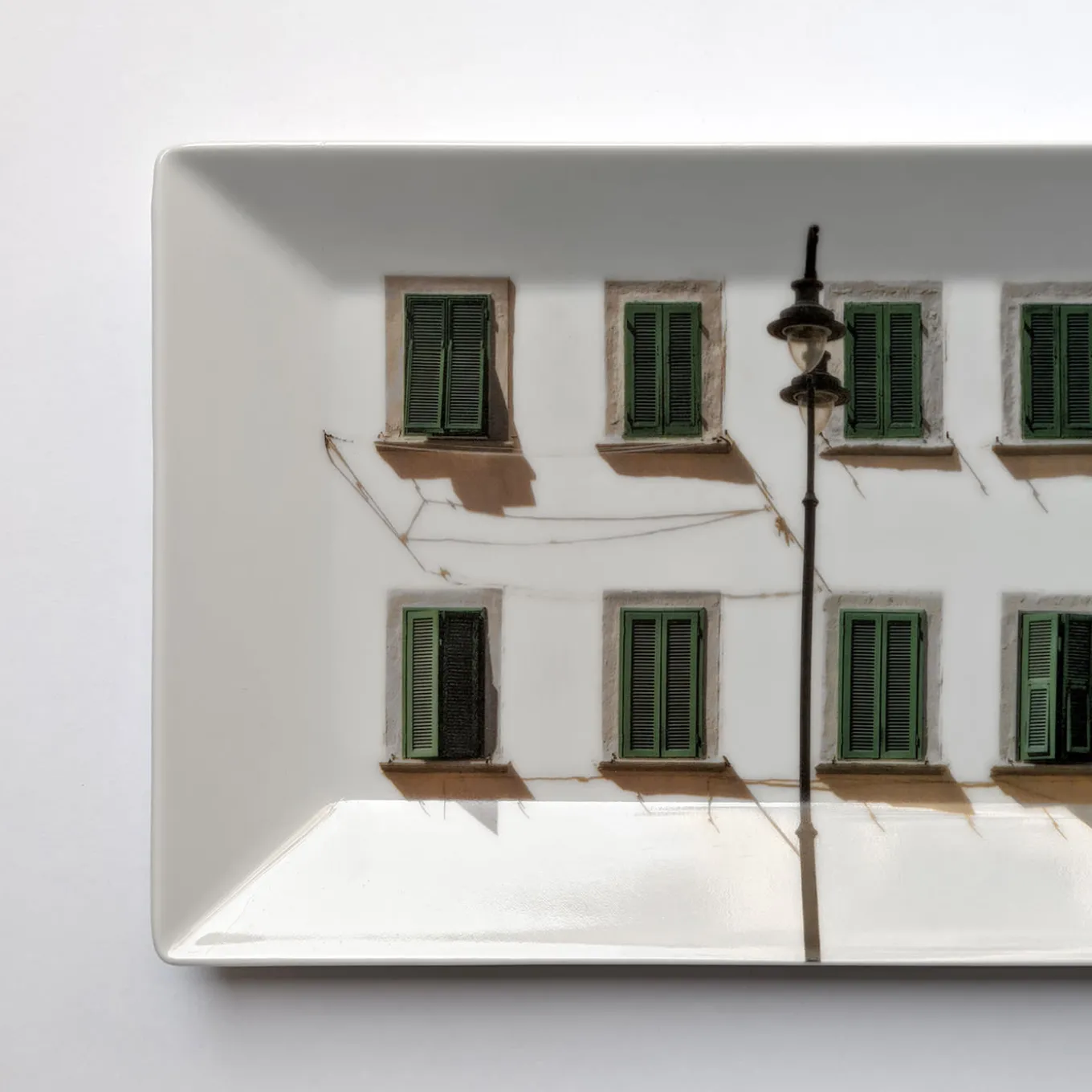 La Finestra Sul Cortile Piccola Videopoche rettangolare in porcellana #3