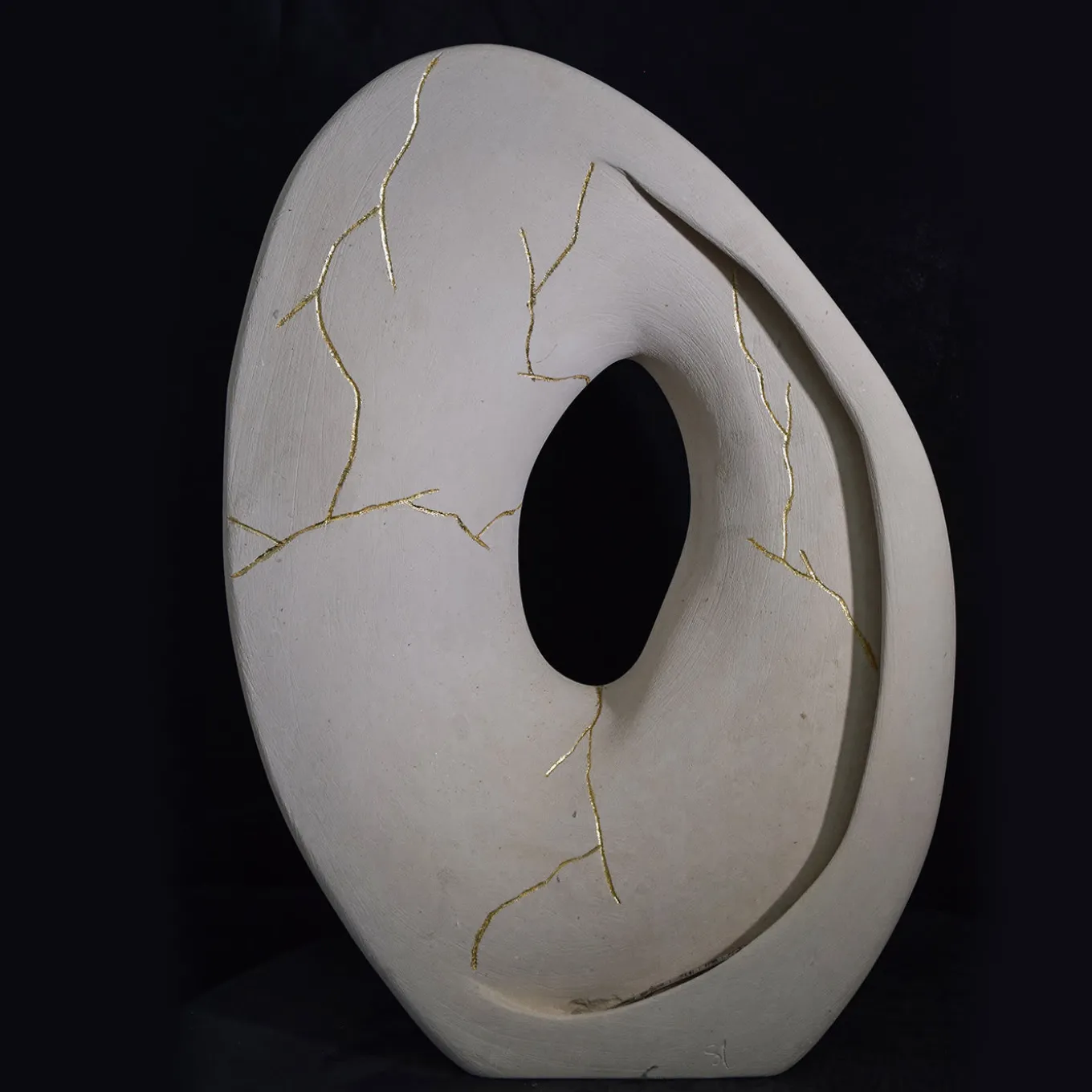 Lampada scultura in pietra di Kintsugi Lecce #1