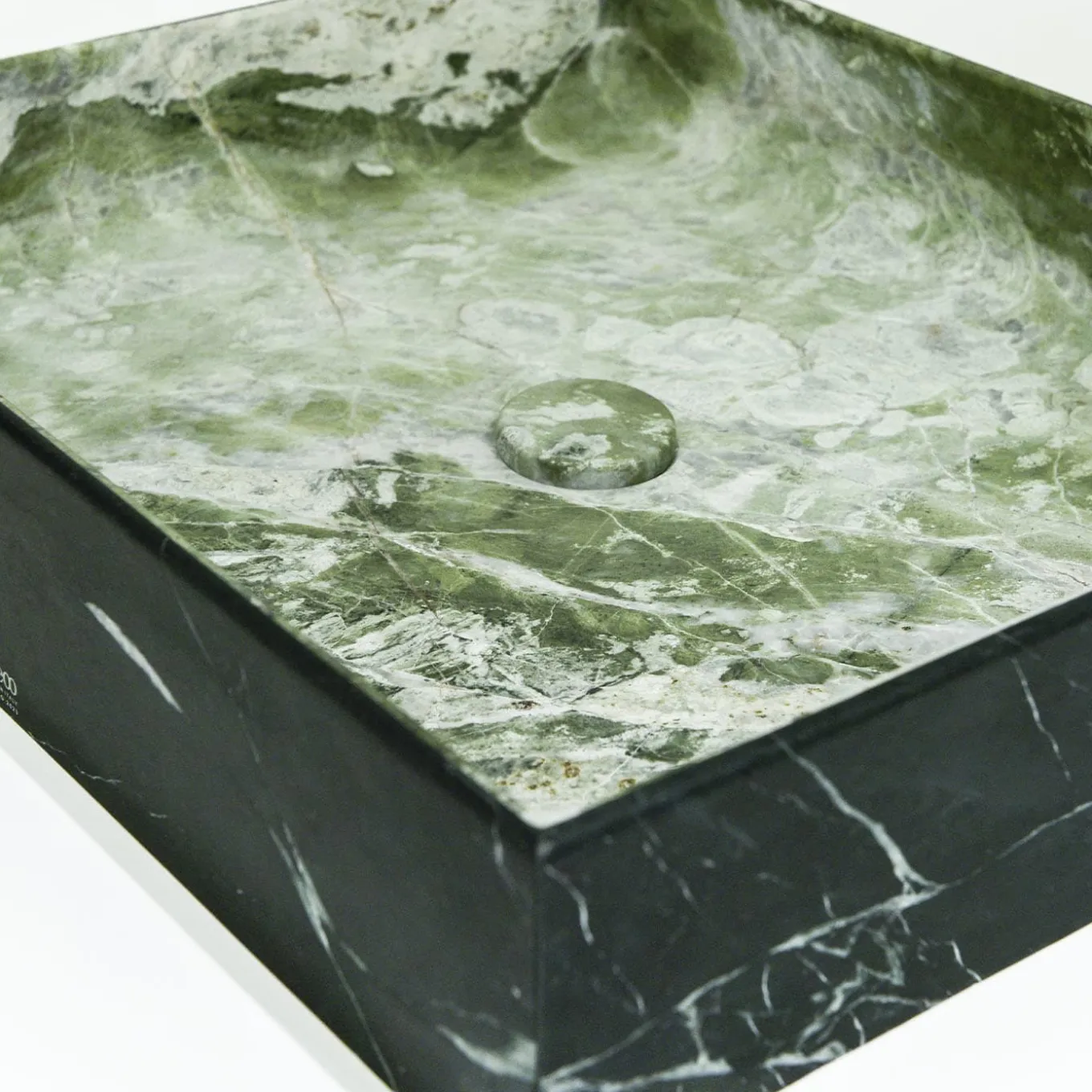 Lavabo Blessed Square in Verde Alpi e Artik Green
