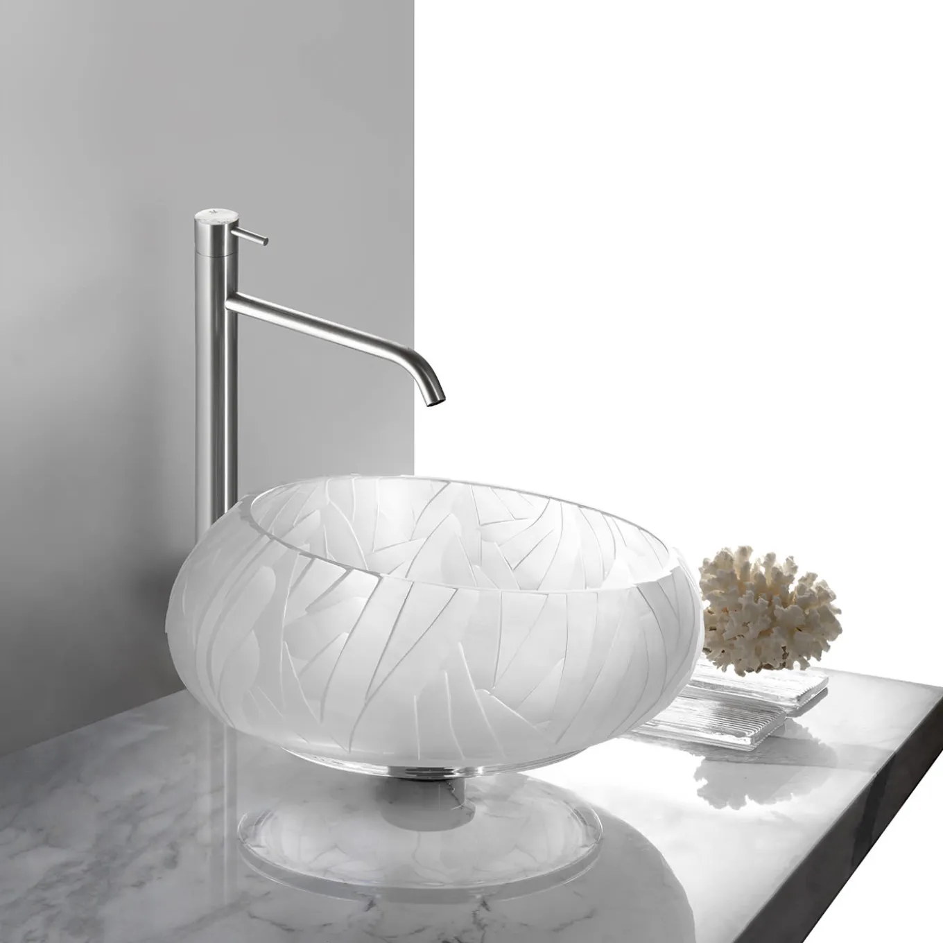 Lavabo in cristallo di bambù