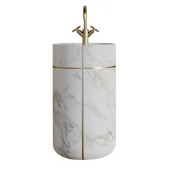 Lavabo Tao Freestanding in Calacatta Oro