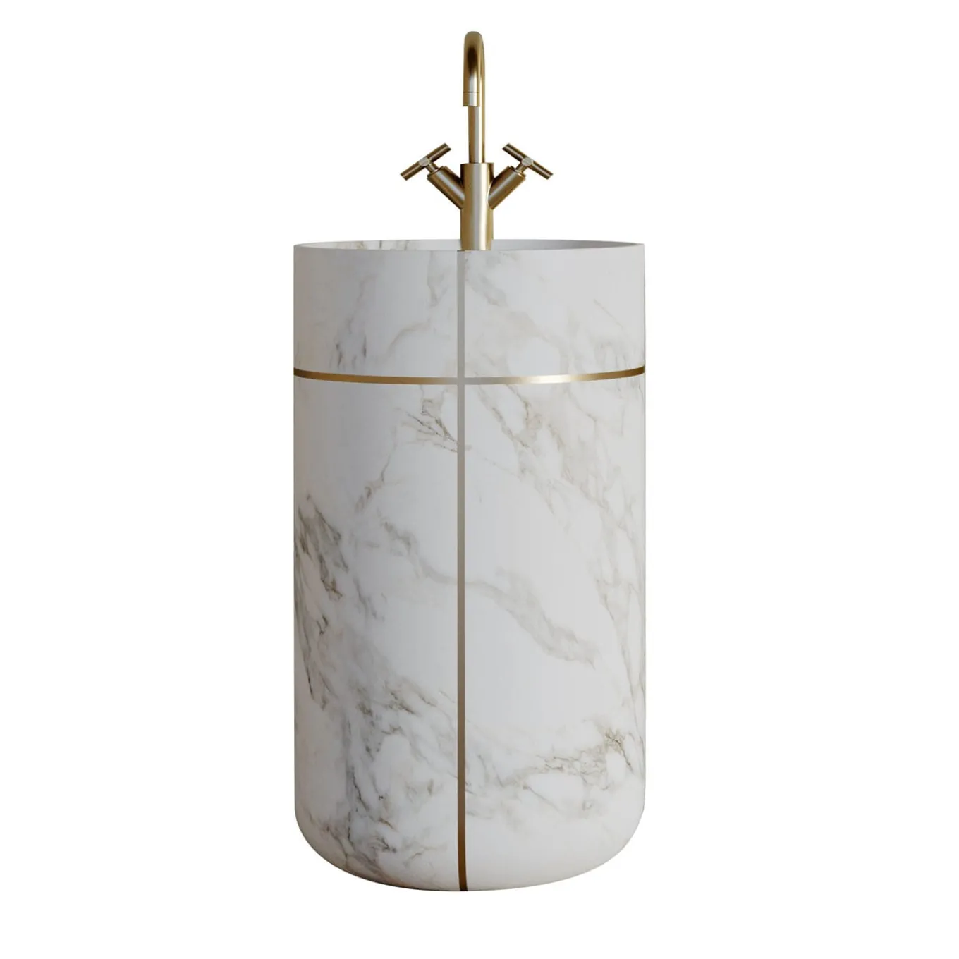 Lavabo Tao Freestanding in Calacatta Oro