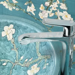 Lavello verde "Fiori di Mandorlo" di Van Gogh