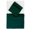 Letto estivo Set di lino verde foresta