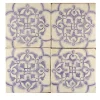 Lilla Saponaria Set di 4 piastrelle #8