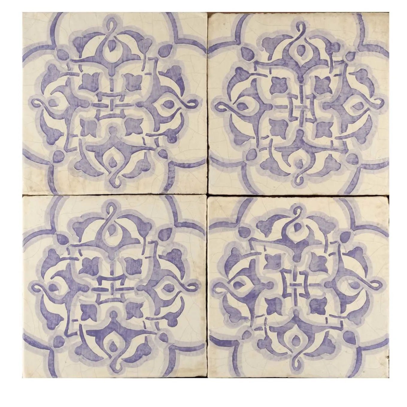 Lilla Saponaria Set di 4 piastrelle #8