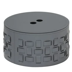 Lisbona 6 Cesto rotondo grigio con coperchio