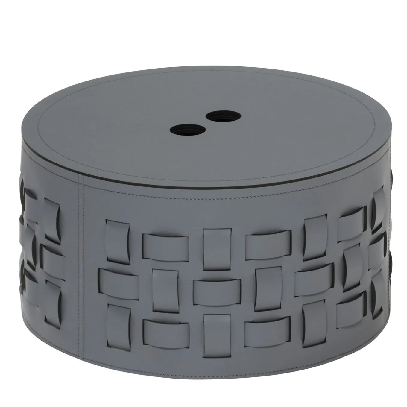 Lisbona 6 Cesto rotondo grigio con coperchio