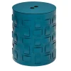 Lisbona N. 12 Cestino rotondo blu petrolio con coperchio