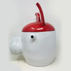 Maiale grande Contenitore con coperchio rosso e bianco