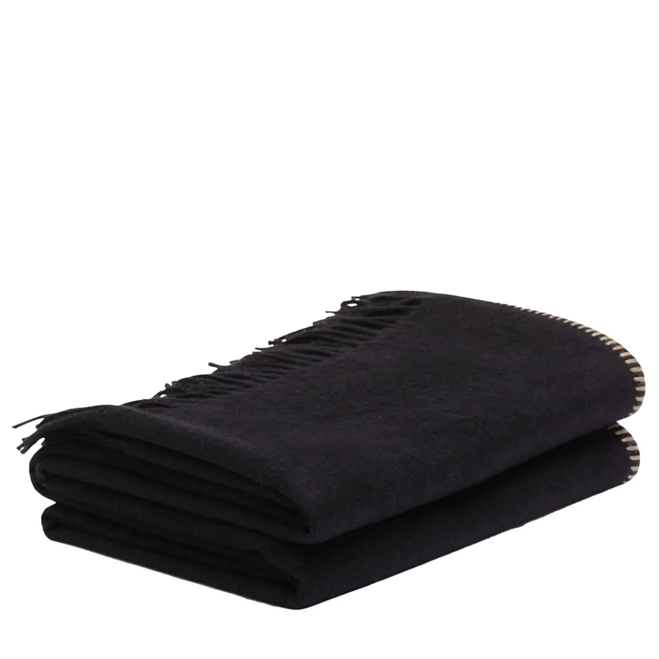 Melrose Coperta piccola con frange nere