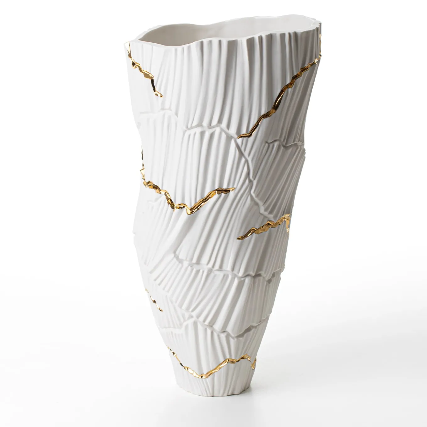 Meltemi Vaso con crepe d'oro