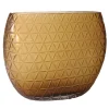 Miele Vaso geometrico in vetro di Murano