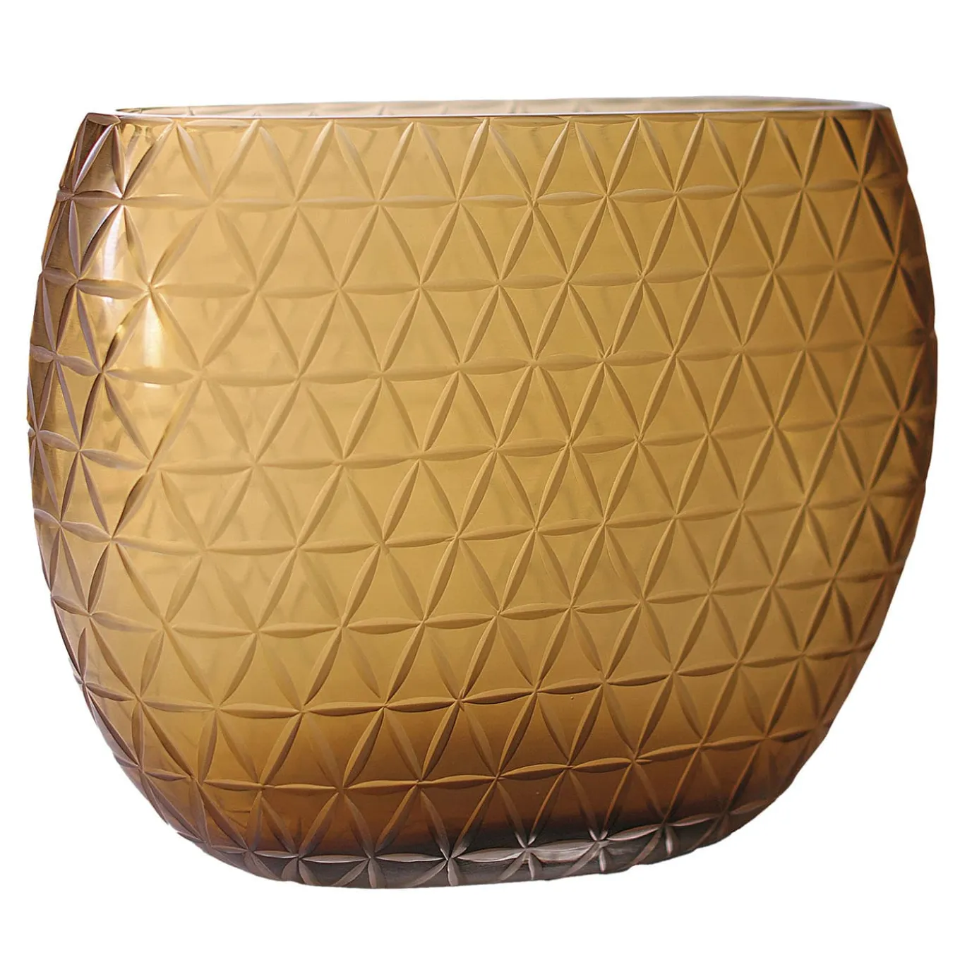 Miele Vaso geometrico in vetro di Murano