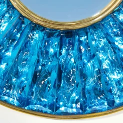 Mini specchio di cristallo blu Martelè