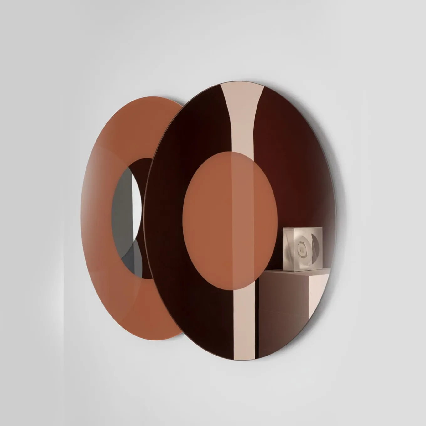 Minima Grande specchio da parete rosa
