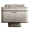 Mobile Portalavabo Liberty in Marmo Calacatta Viola e Legno Warm Gray