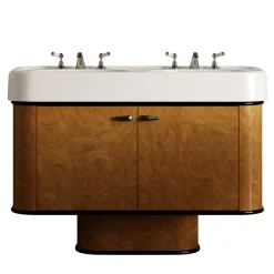 Mobile Portalavabo Liberty Ceramic in Ceramica e Radica di Noce