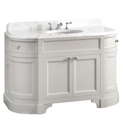 Mobile Portalavabo Season in Marmo Bianco di Carrara e Base Warm Gray