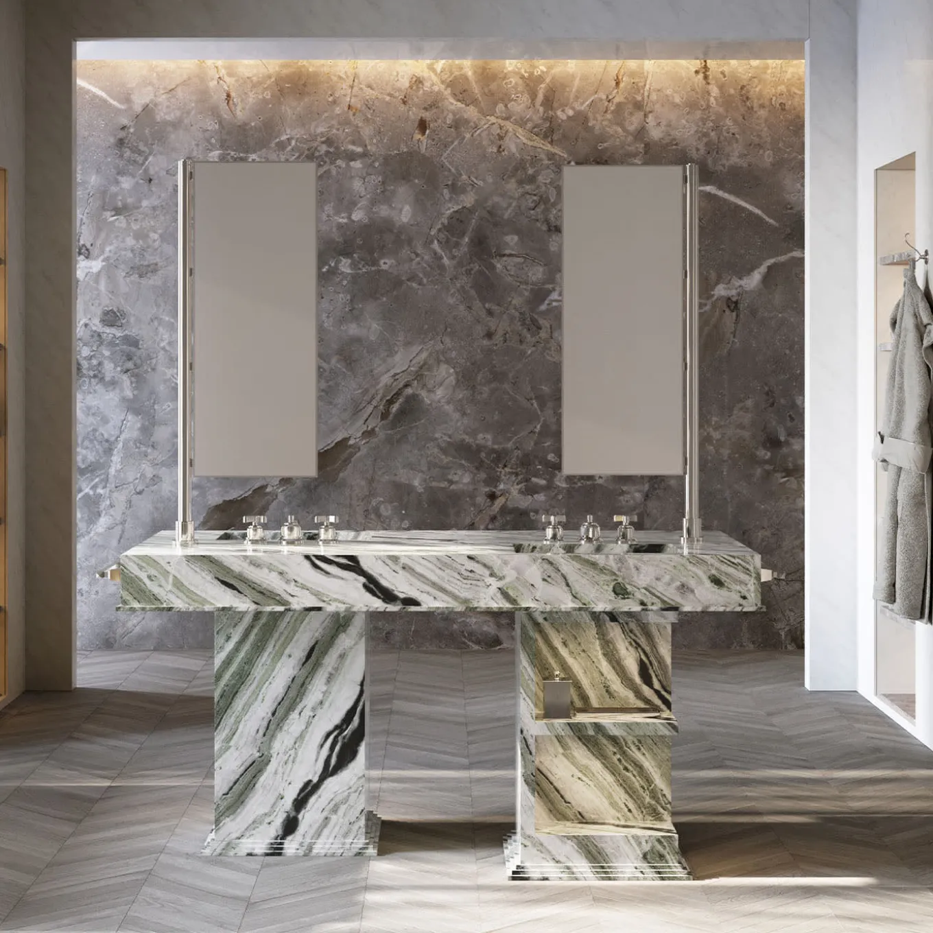 My Love Water Vanity Master in Gres Porcellanato Finitura River Jade