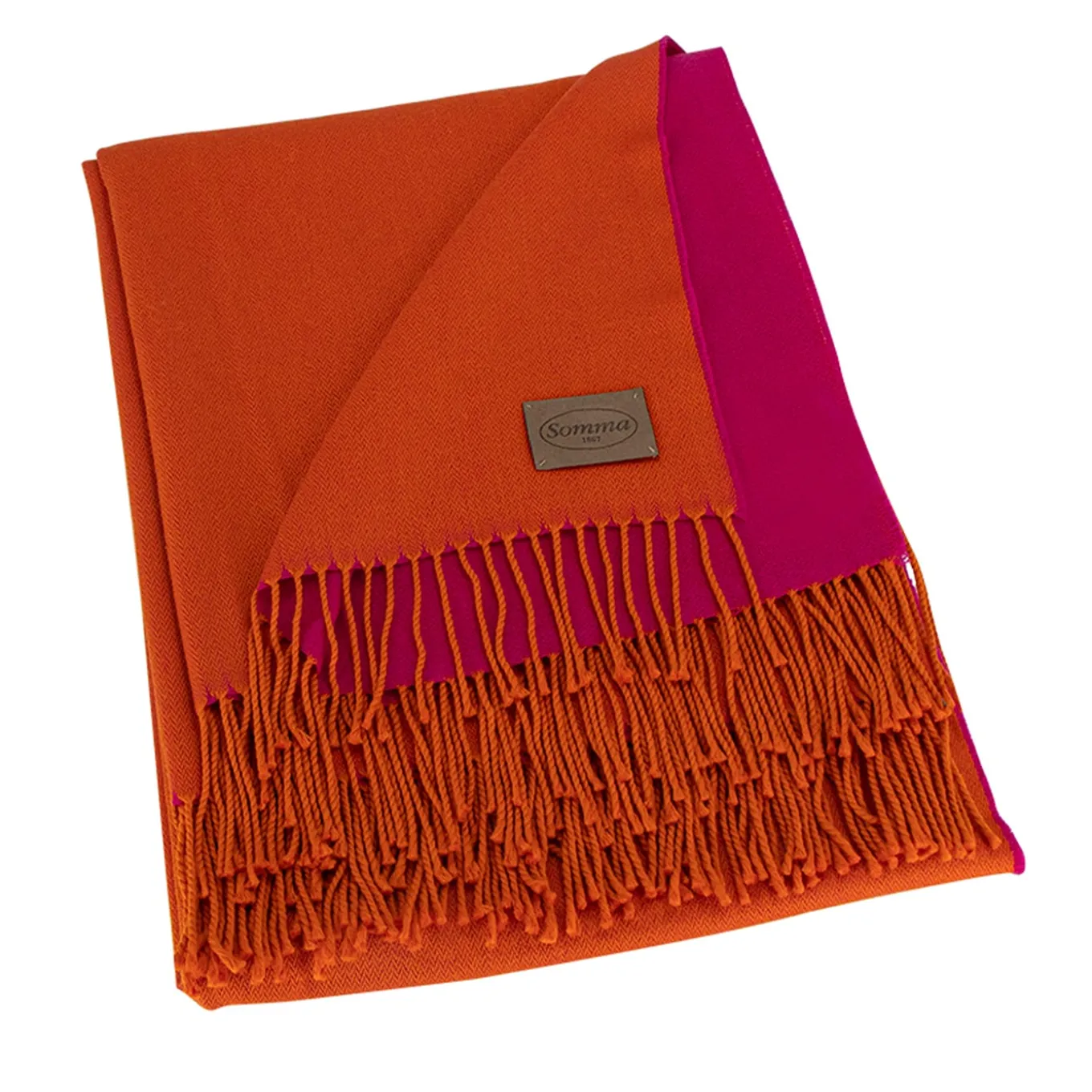 N. Leida Plaid arancio-fucsia