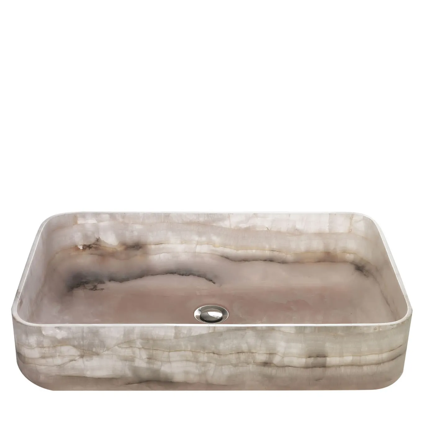 Nabhi Collection Lavabo Bowl N.9 in Onice Rosa