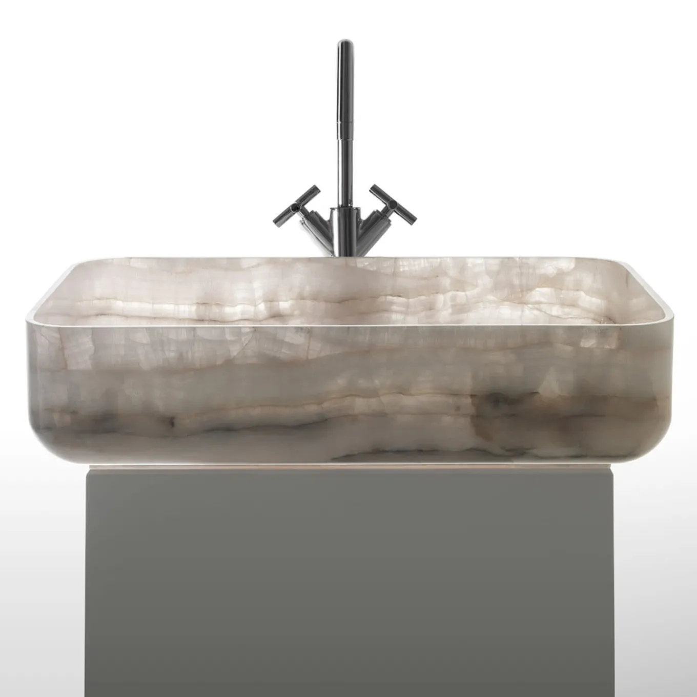 Nabhi Collection Lavabo Bowl N.9 in Onice Rosa
