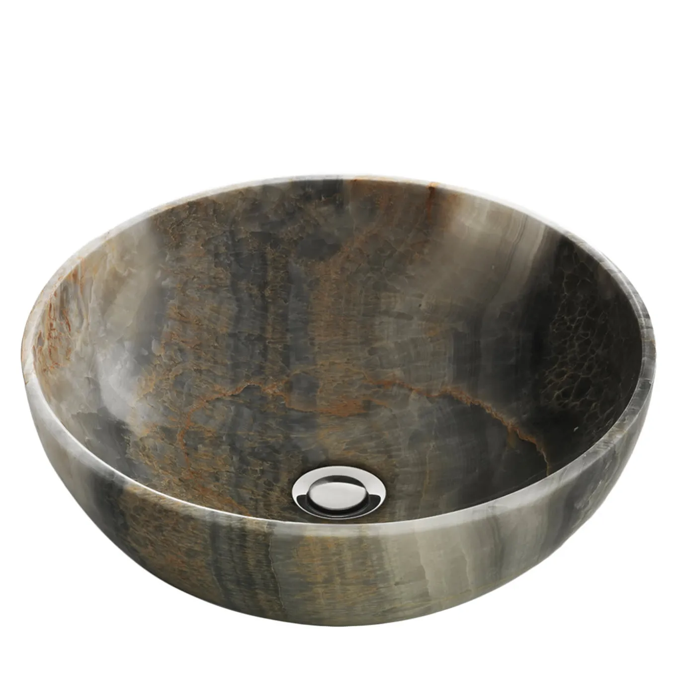 Nabhi Collection Lavabo Bowl N.4 Small in Light Sky Onyx